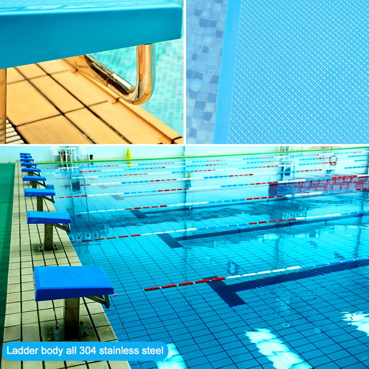 Swimming Pool Competition Equipment Standard Starting Block For Swimming Pool Wheel Slide Protection