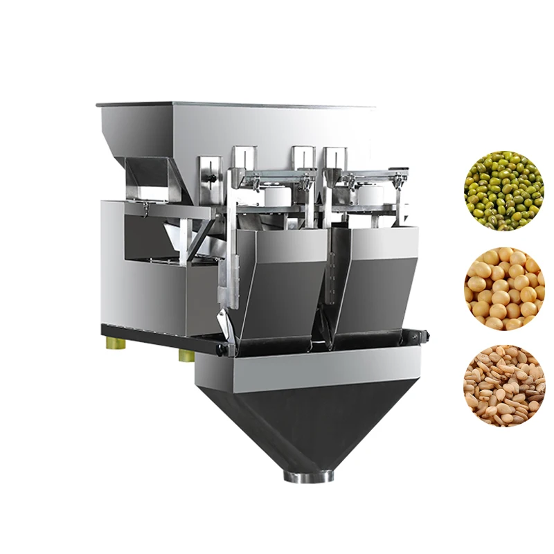 two head linear weigher machine mixing sugar filling machine salt sand jumbo bag packing machine