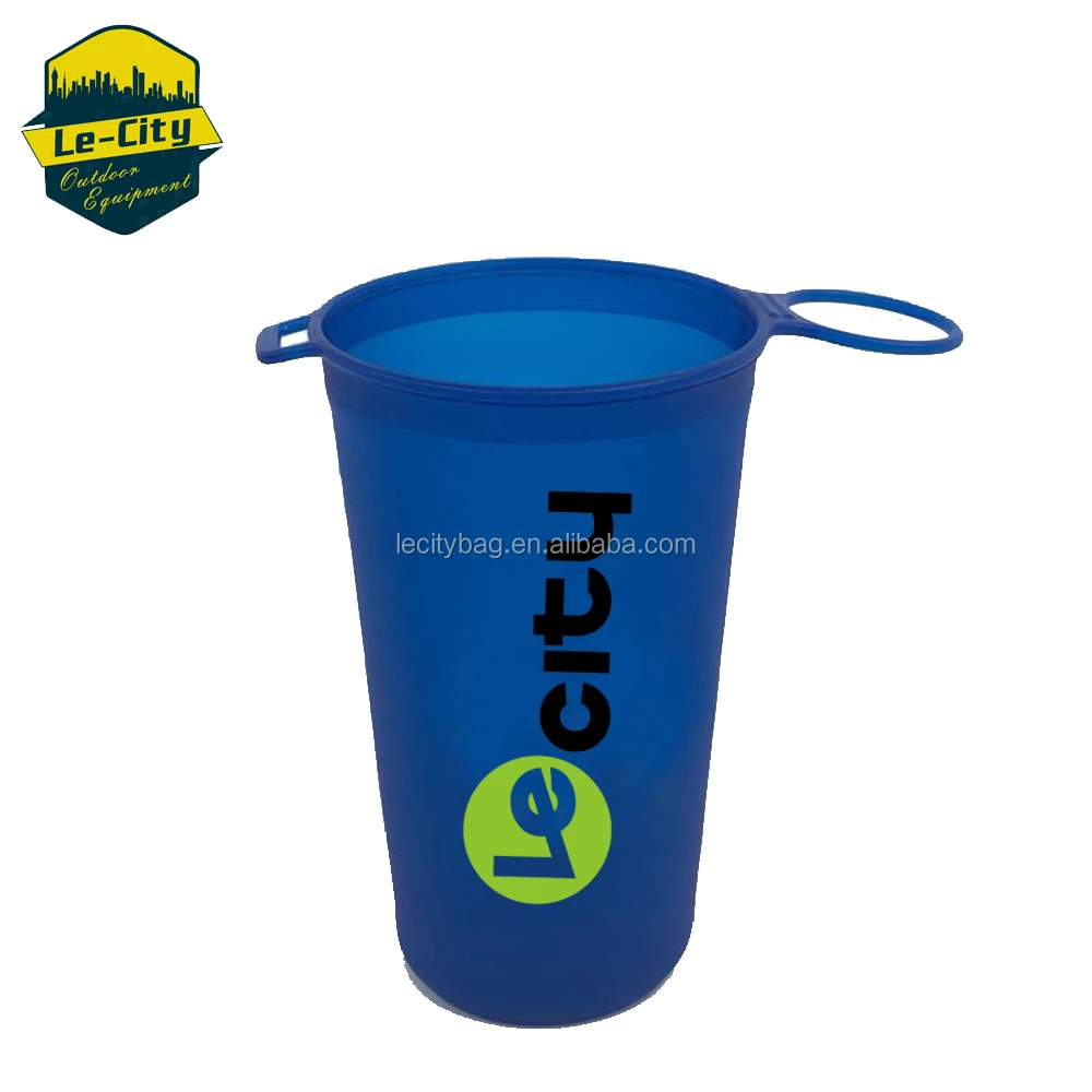 TPU Foldable Soft Plastic Cold Drink Cup for Travel Outdoor Competition