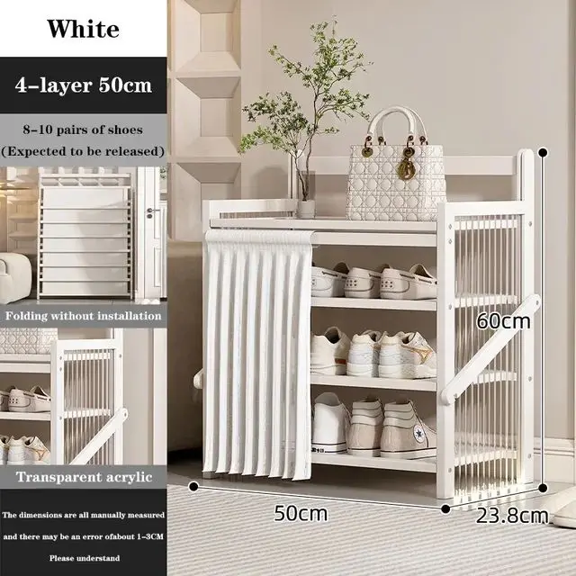 Indoor Dust Proof Foldable Shoe Cabinet Multi Layer Large Capacity Folding Stand Storage Shelf Shoe Racks