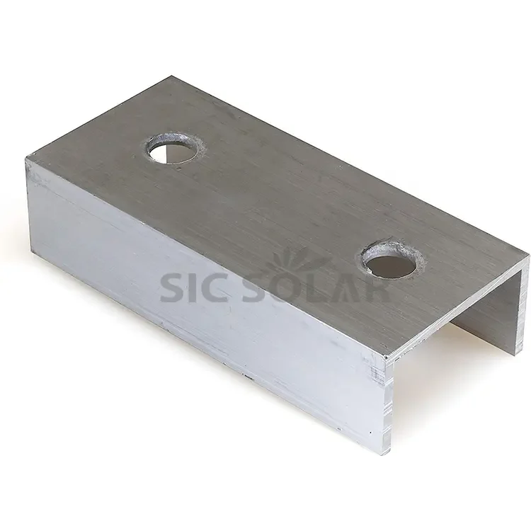 Aluminum Rail Splice Solar Rail Connector Rail Seam Splice For Roof Solar