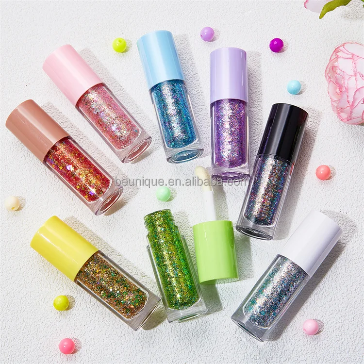 Sparkling Gold Platinum Galaxy Glitter Shower Gel Polish Eyeshadow Makeup Lip Gloss Base Gel Kit Glitter For Body Face Hair Eye