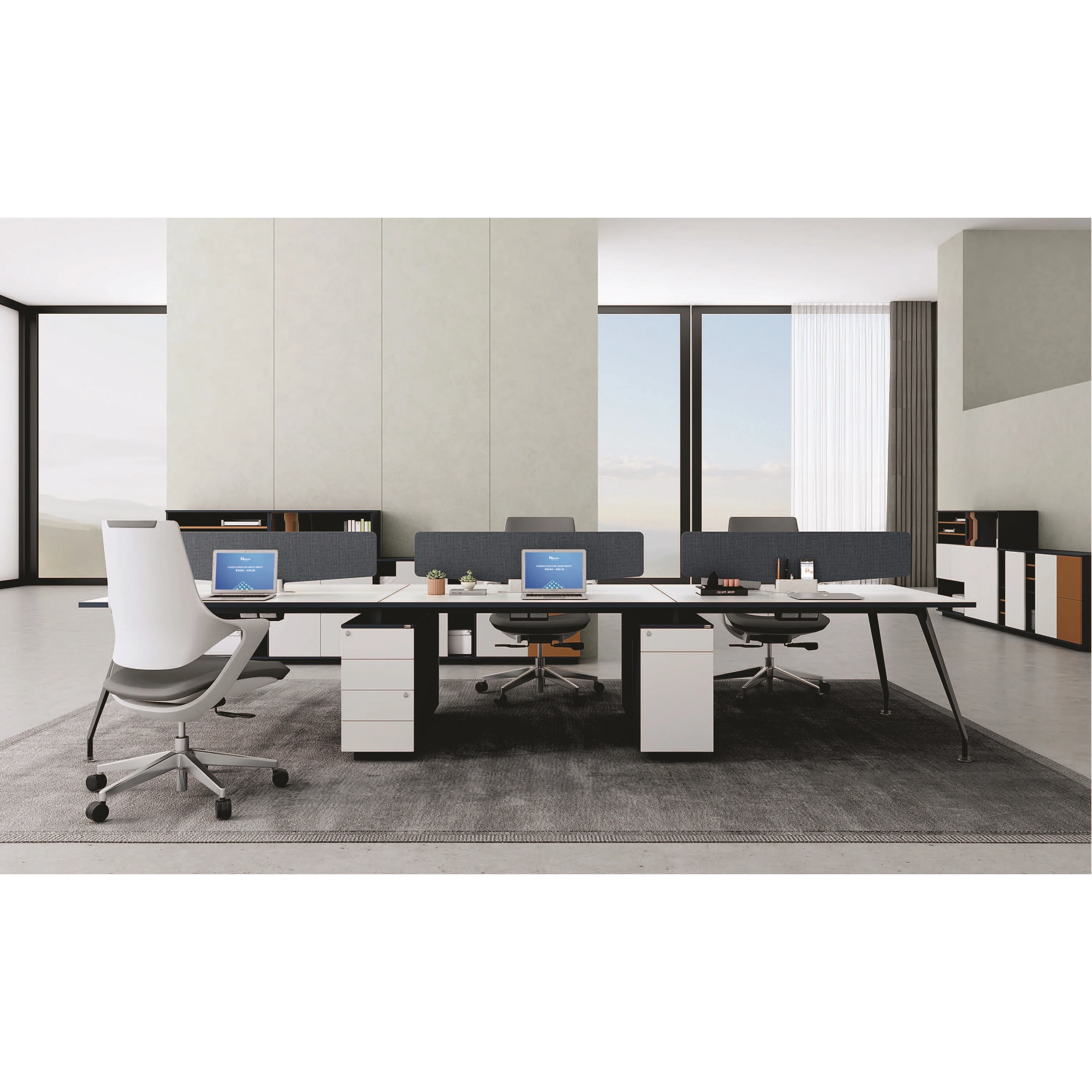 Лидер продаж, офисная Рабочая станция MFC на 2 человек для маленького офиса (FOH-7C-67-02)