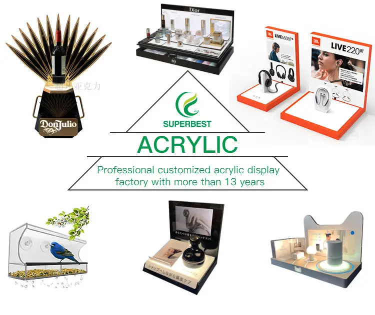 name display Acrylic Triangle corners display cube high quality products custom acrylic display cube