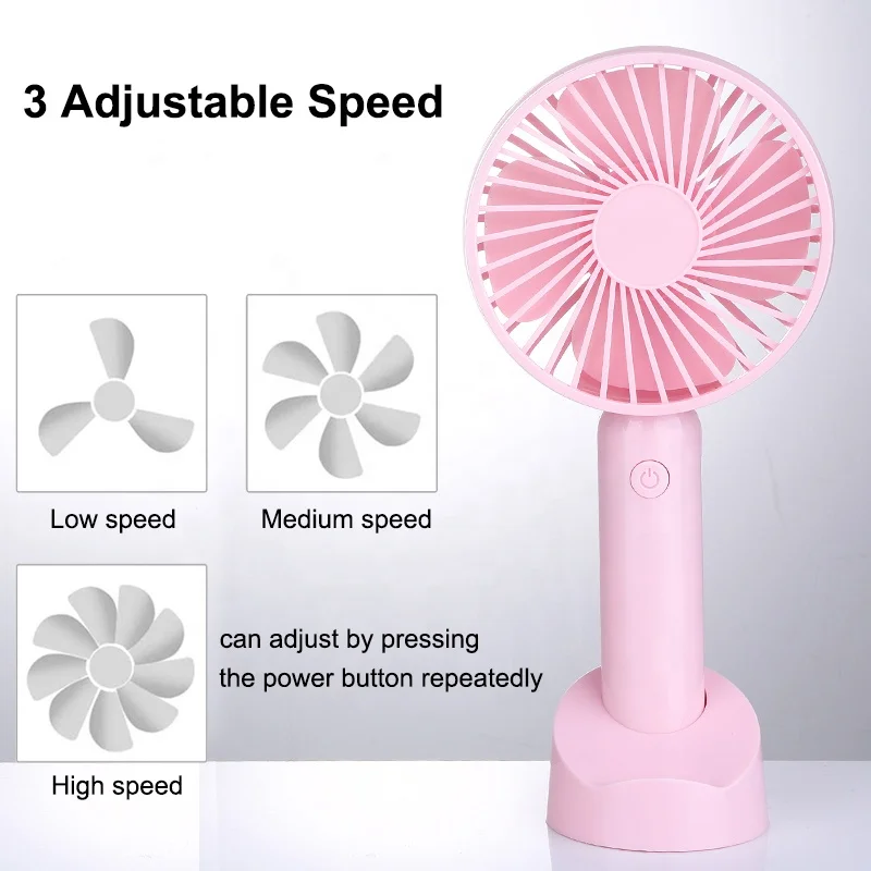 2021 Colling Fans Battery Charging USB Mini Portable Electric Hand Fan for Sports Home Office Travel Table Plastic Li-ion 18650