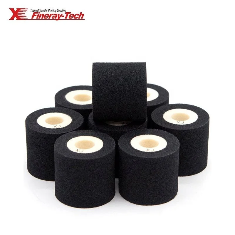 XJ 35mm*35mm Type Black Hot Coding Ink Roller Plastic Bag Band Sealing Sealer Machine Date Printing Hot Ink Roller