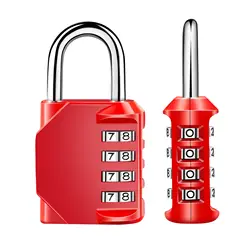 4-digit zinc alloy password lock padlock outdoor gym cabinet household door lock password padlock
