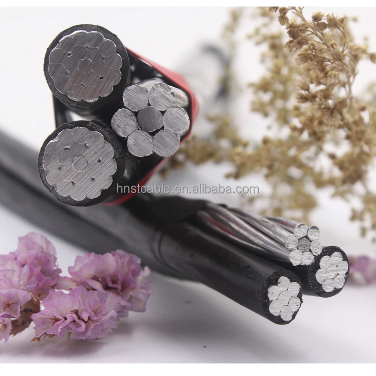 PE XLPE insulation low voltage aerial abc cables overhead power cable triplex service drop wire cable price