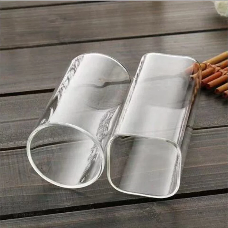 
Chinese Home Goods Glass Tea Cup Manufacturers Square Drinking Glass Cup without Handles 