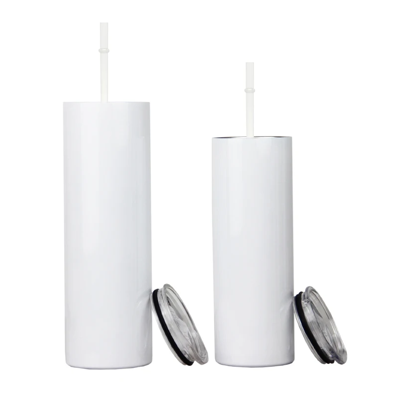 Amazon Best Sales 20oz 30oz Straight Tumbler Double Wall Insulated Mugs with Slide Lid and Straw Sublimation Blank Coffee Tumble