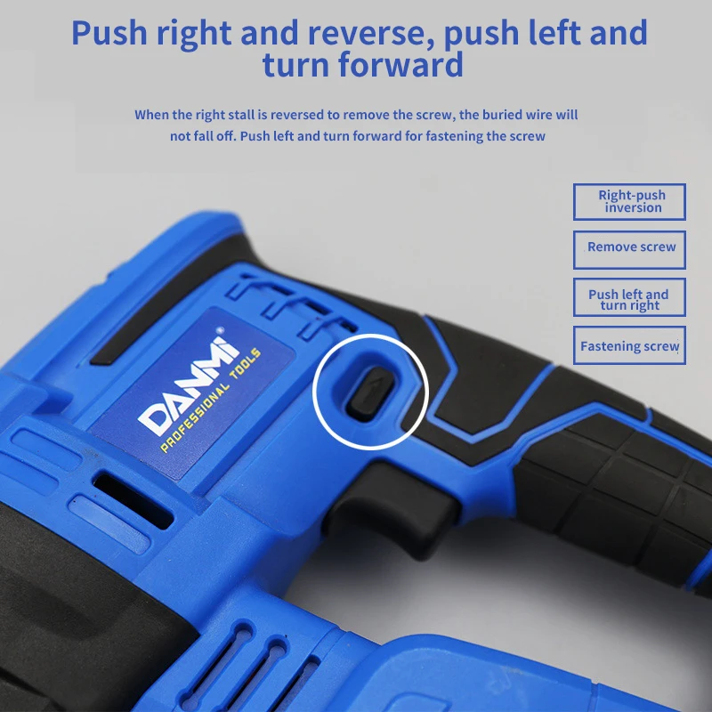 Brushless impact Lithium-Ion rotary hammer Rechargeable power hammer for 20V 22MM 1400R/Min  Cordless battery hammer