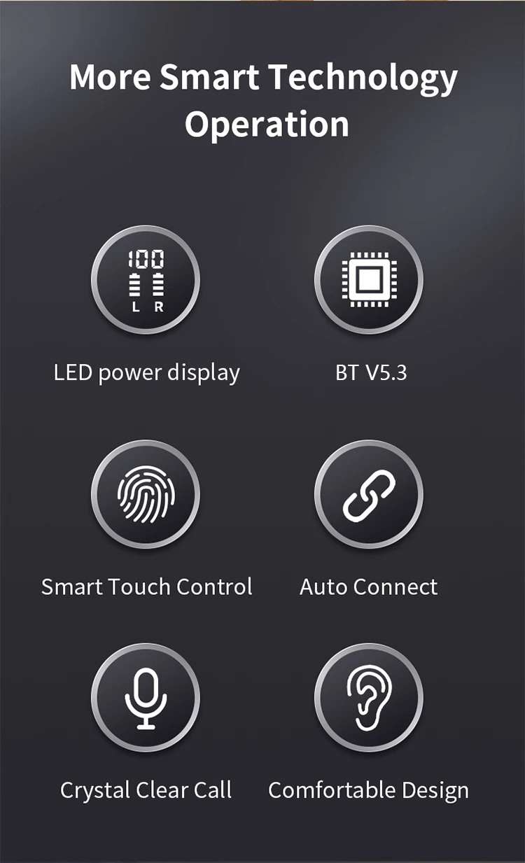 A90 Headphones True Wireless Earbuds active noise cancel LED Power Display Earphones  IPX4 earphone noise cancelling headphone