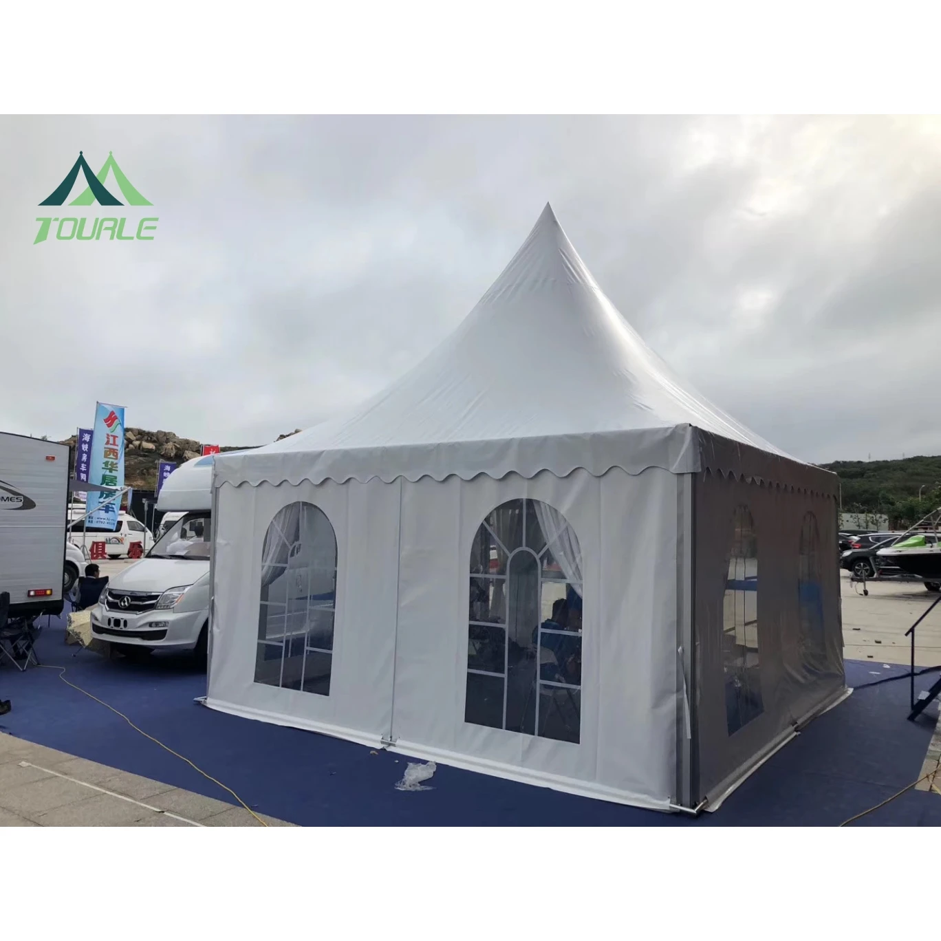 5 X 5M Aluminum Frame Pagoda Tent Gazebo Booth For Store Exhibition Trade Show tipi tent