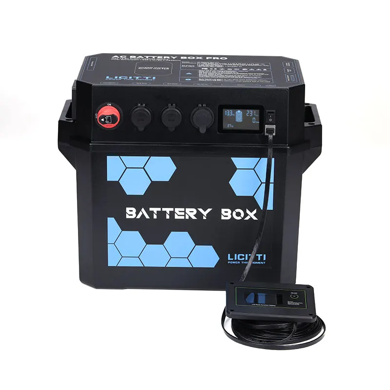 Licitti Diy Empty Abs Plastic Lifepo4 Lithium 12V Battery Box Plastic Mini Electric Case Batteries Housing With Inverter