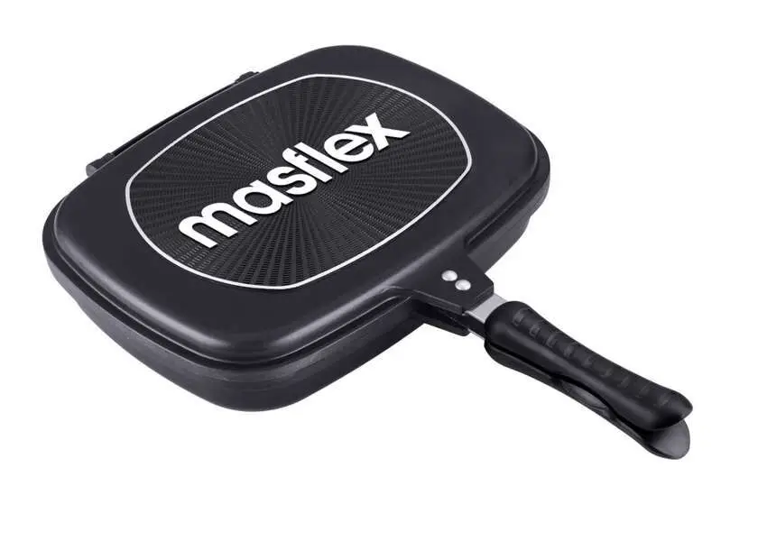 Good quality die cast aluminum nonstick double side grill pan square frypan