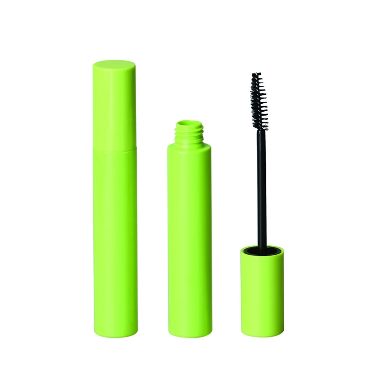Wholesale custom mascara tubes with applicator big capacity Green Round Plastic Mascara conatainer Custom 20ml