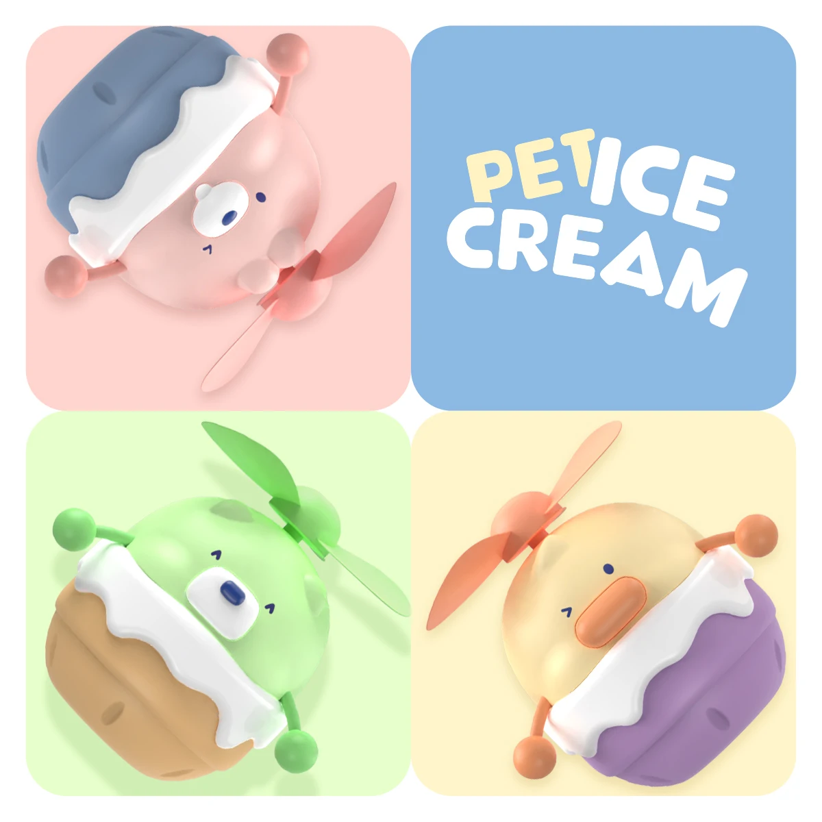 Small Mini Portable Neck Fans Electric USB Rechargeable Fans Cooling Outdoor Summer Toys