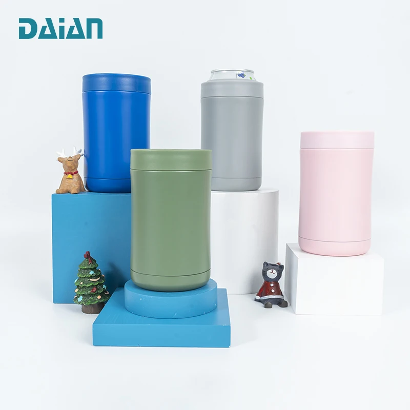 18/8 Stainless Steel Can Cooler Laser Engraved 12 oz Skinny Steel Can Cooler Holder