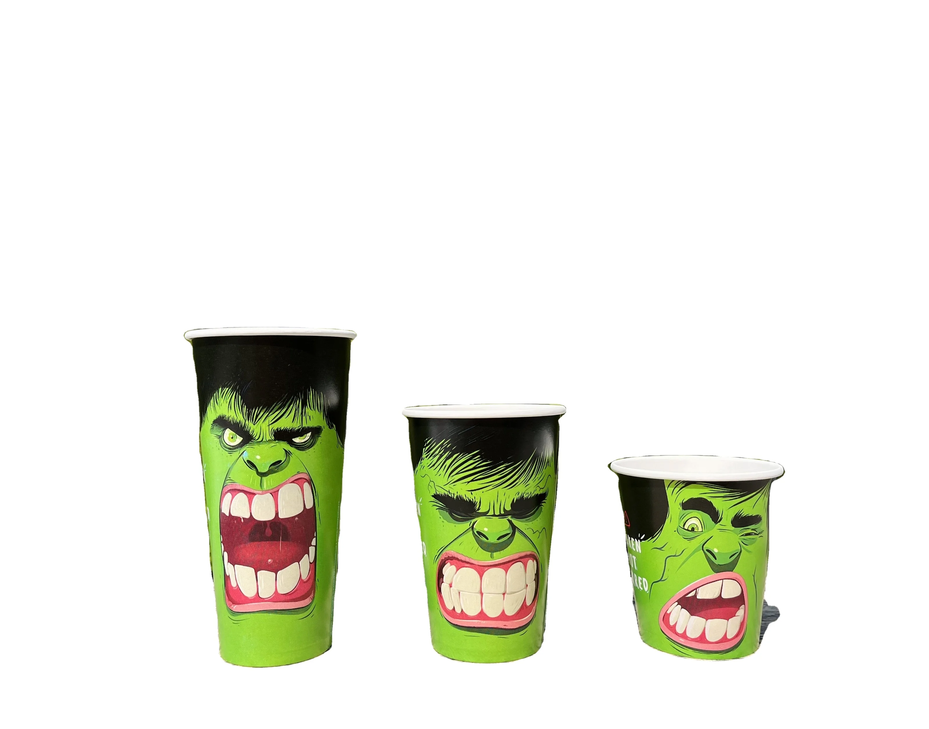 New fashion style  colorful cartoon custom logo eco-friendly printed  disposable ice cream cup cold paper cup