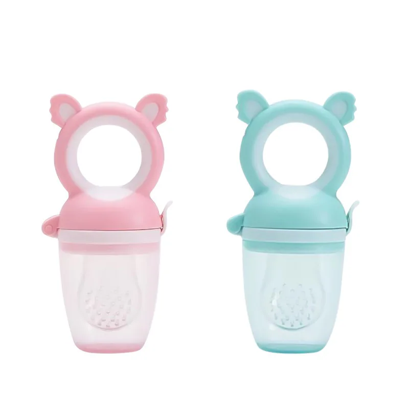 Food Grade Silicone Soft Baby Food Nibble Fruit Pacifier Feeder Cute Packaging Baby Feeder baby supplies & products