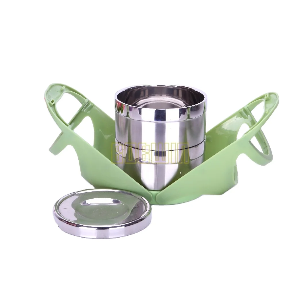 3 Layers Stainless Steel Tiffin Food Carrier With Handle