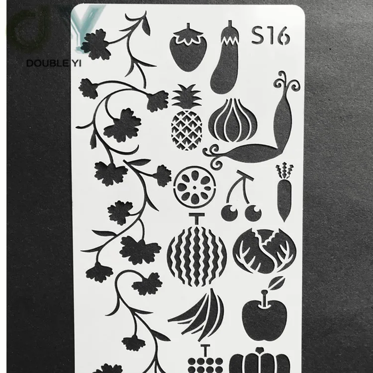 Painting template Hollow diy album lace ruler Hand copy newspaper hand drawing stencils