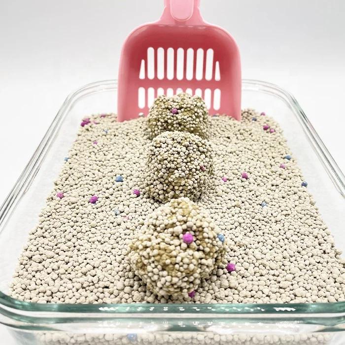 OEM/ODM Bentonite Cat Litter Arena Para Gato Sanitary Sand for Cats Wholesale Price Strong Clumping Cat Sand Supplier 1-3.5mm