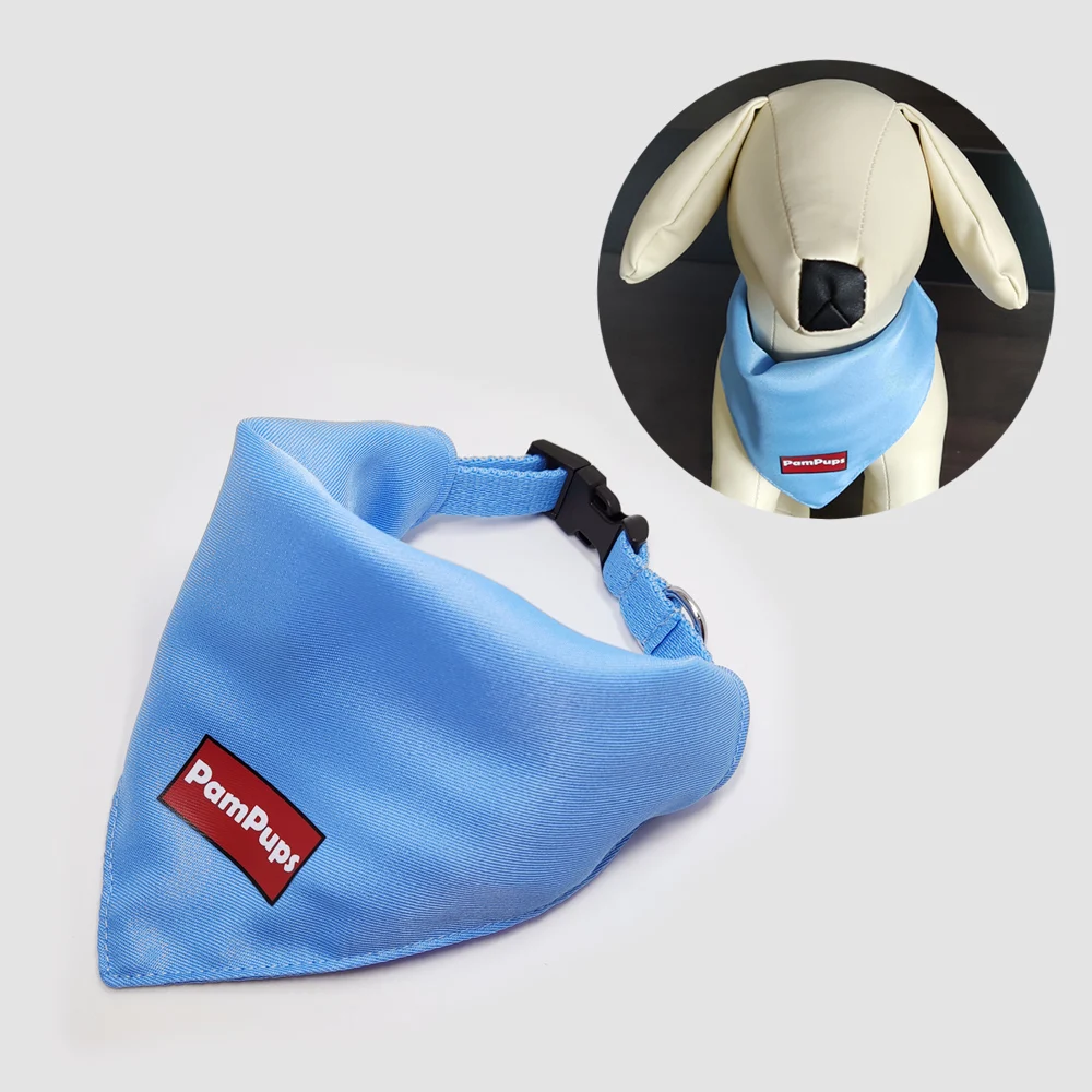 Wholesale Pet  Triangle Custom Logo Printed Adjustable Scarf polyester  Dog Bandana