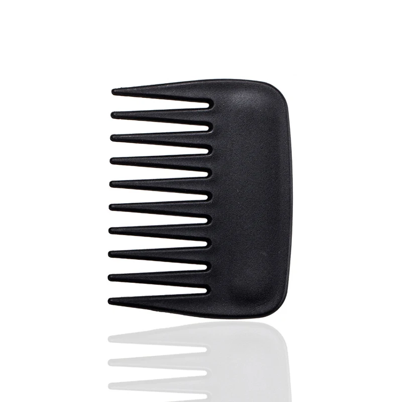 Hot Selling Customized Logo Pocket Plastic Comb Super Wide Tooth Comb Beard Comb Small Black Hair Brush Hair Styling Tool