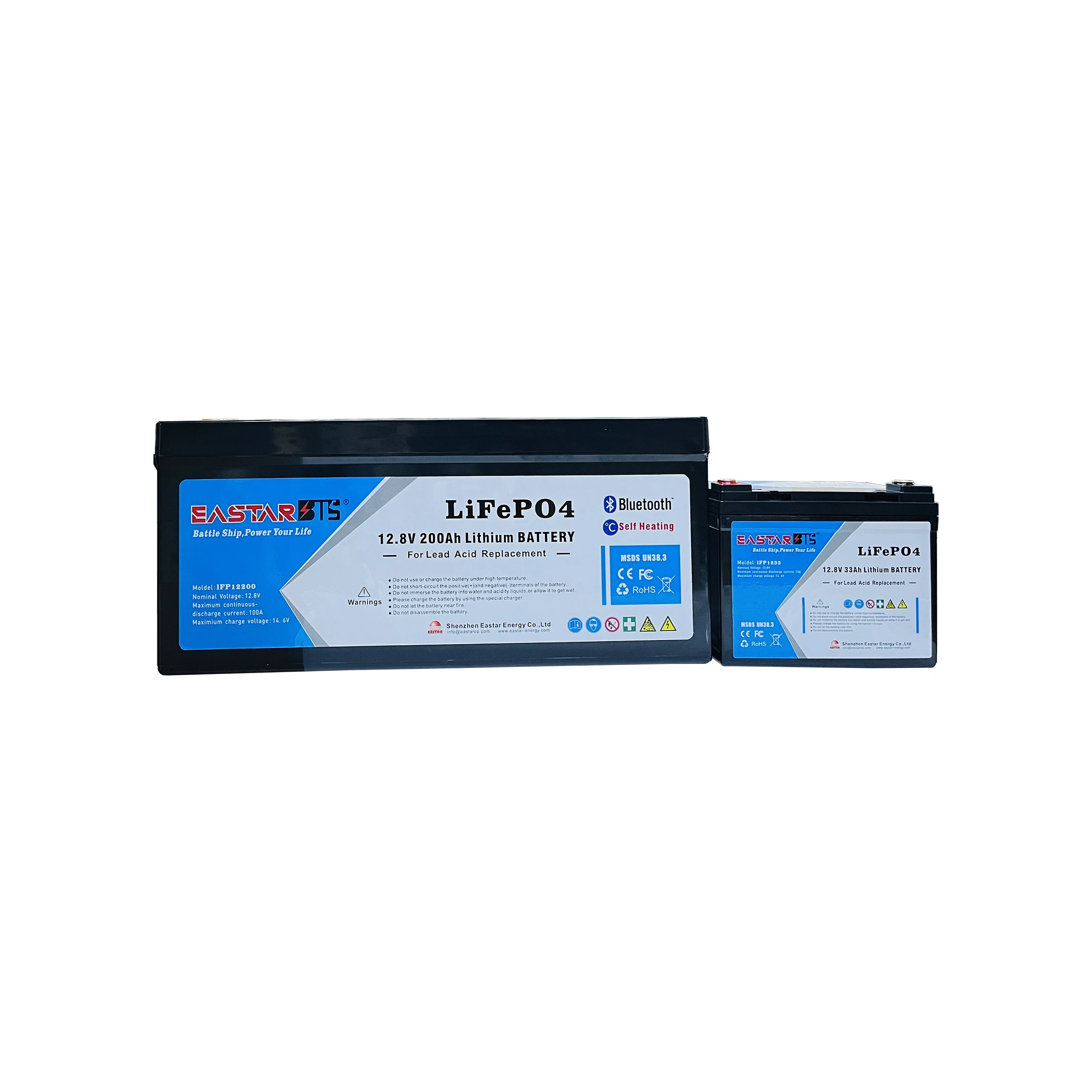 Eastar Most Popular Solar Lead acid replacement 12.8V 12V 24V 100Ah 200Ah LiFePO4 Lithium Ion Battery Pack