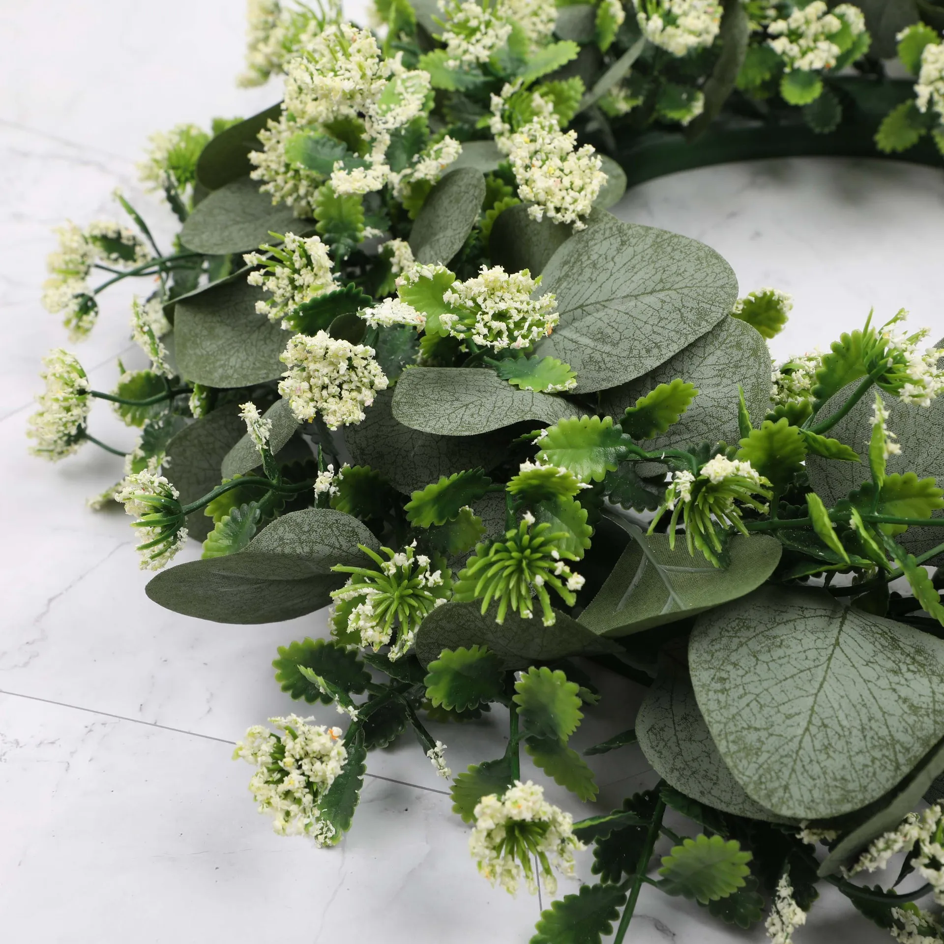 Artificial Eucalyptus Garland Silk  Ivy Vines Greenery Rattan Plants Wreath for Wall Room Garden Home Wedding Decor