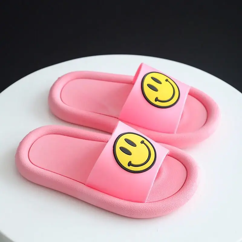 Smiley Face Slippers Waterproof Comfortable Non Slip Bathroom Slippers Breathable Pantoufle Happy Smile Slippers