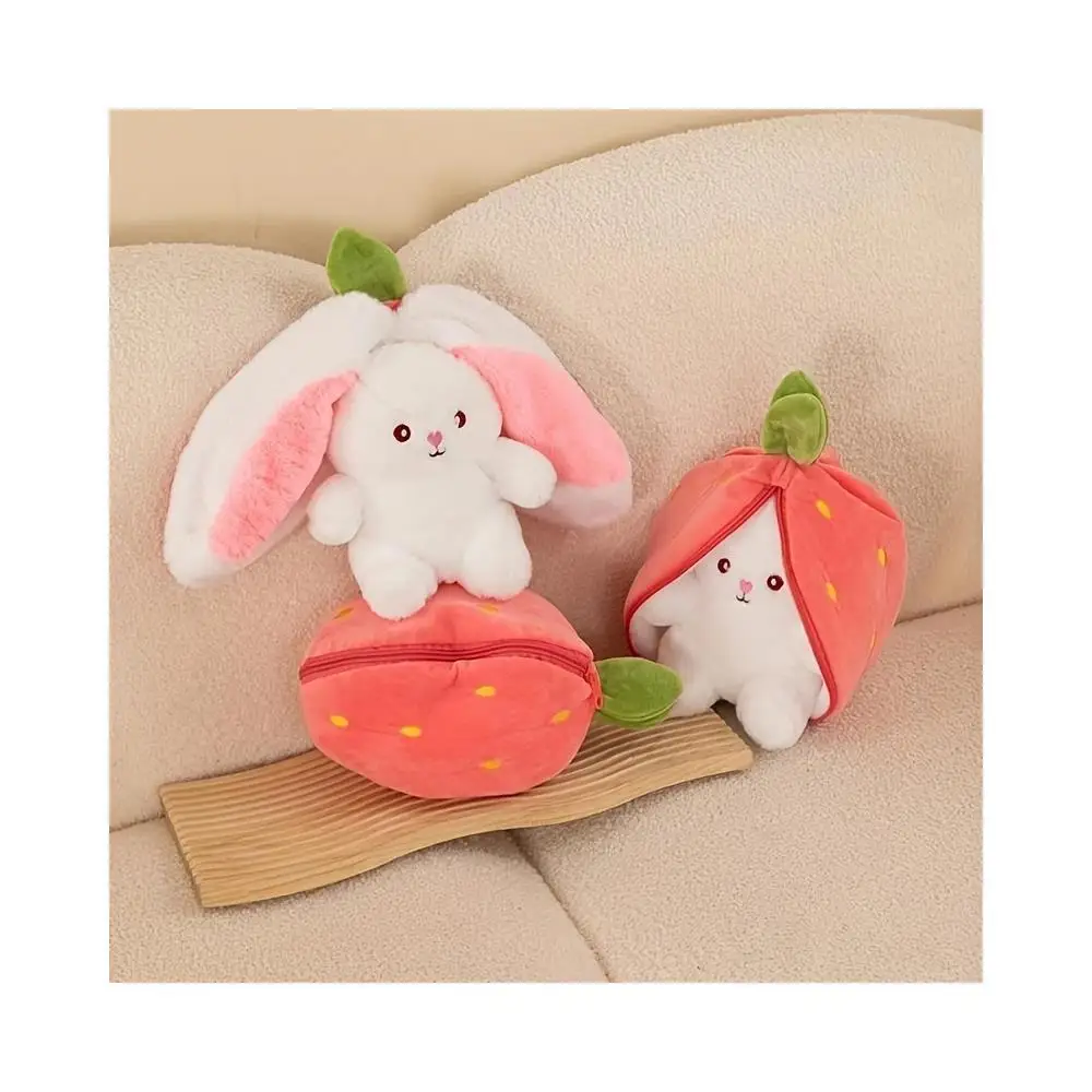 Wholesale Custom Logo Soft Plushies Easter Bunny Carrot Plush Toys Stuffed Animals Strawberry Rabbit
