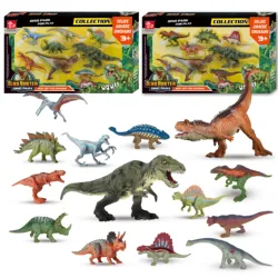 Sunq Factory Wholesale 8Pcs Plastic Dinosaur Figures Play Toy Models Set 3D Plastic Toy Molds Dinosaur Toys For 3 Year Old Boys