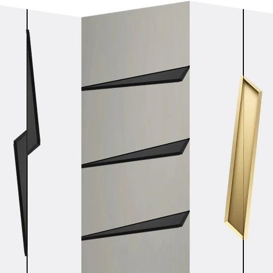 Новые алюминиевые кухонные утопленные потайные ручки для шкафа