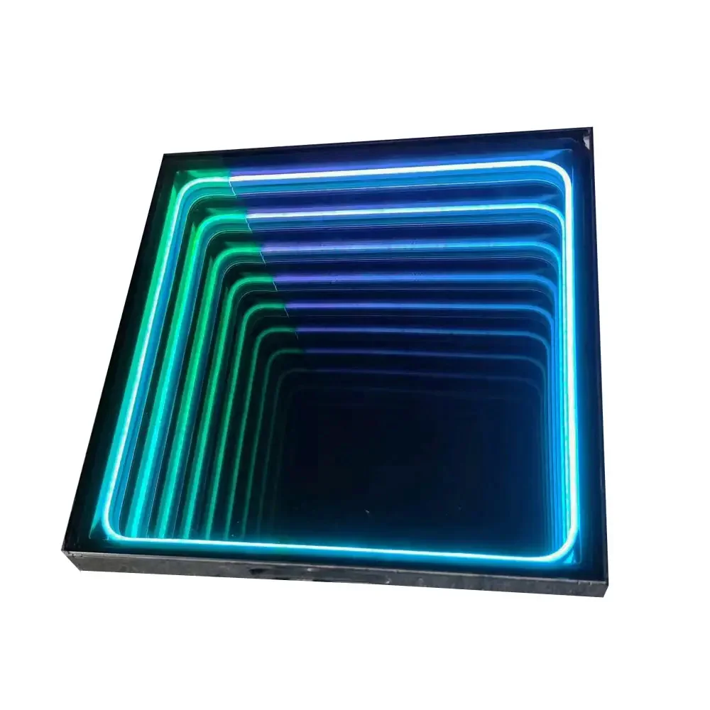SP 50*50cm Dance Light Floor 3D Infinity Mirror Dance Floor night club rgb light up led dance floor