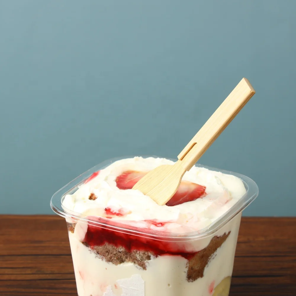 Icecream Plastic Spoons Alternative Bambo Mini Spoon for Ice cream Cup