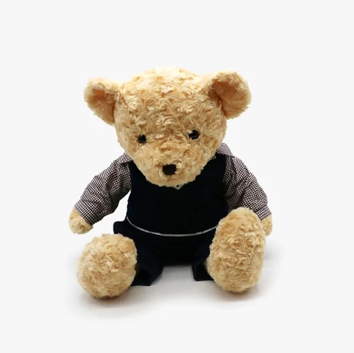 OEM custom soft plush teddy bear wear fashion clothes