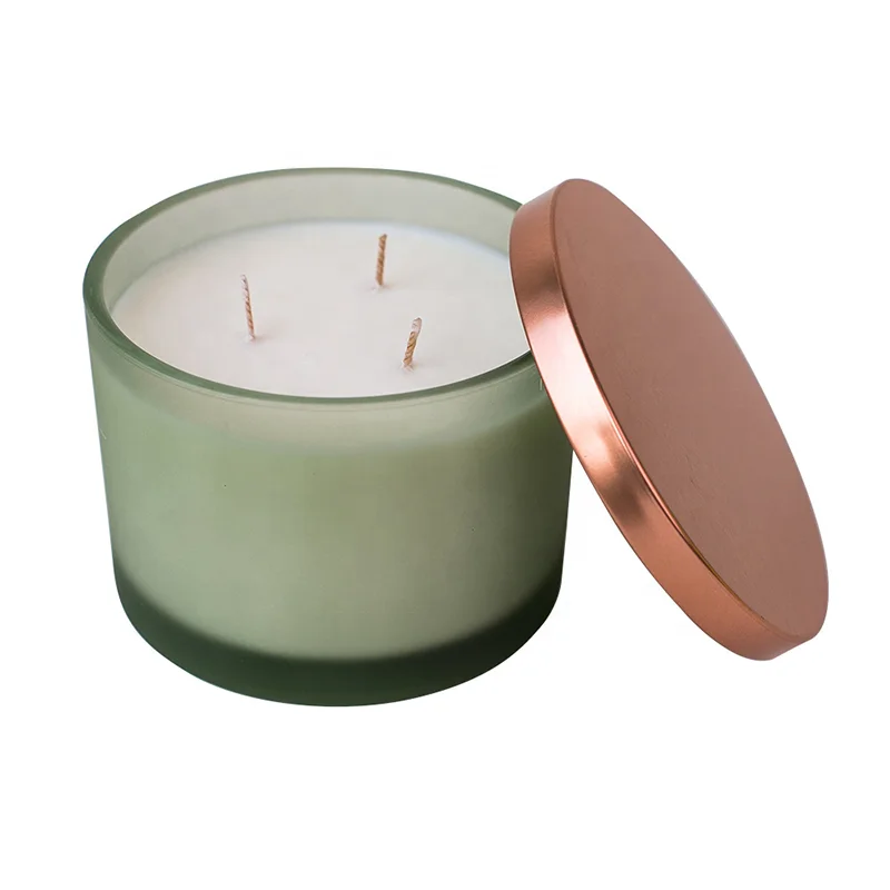 Hot Selling Lemon Rose Lavender Scented Candles 3 Wick Candle