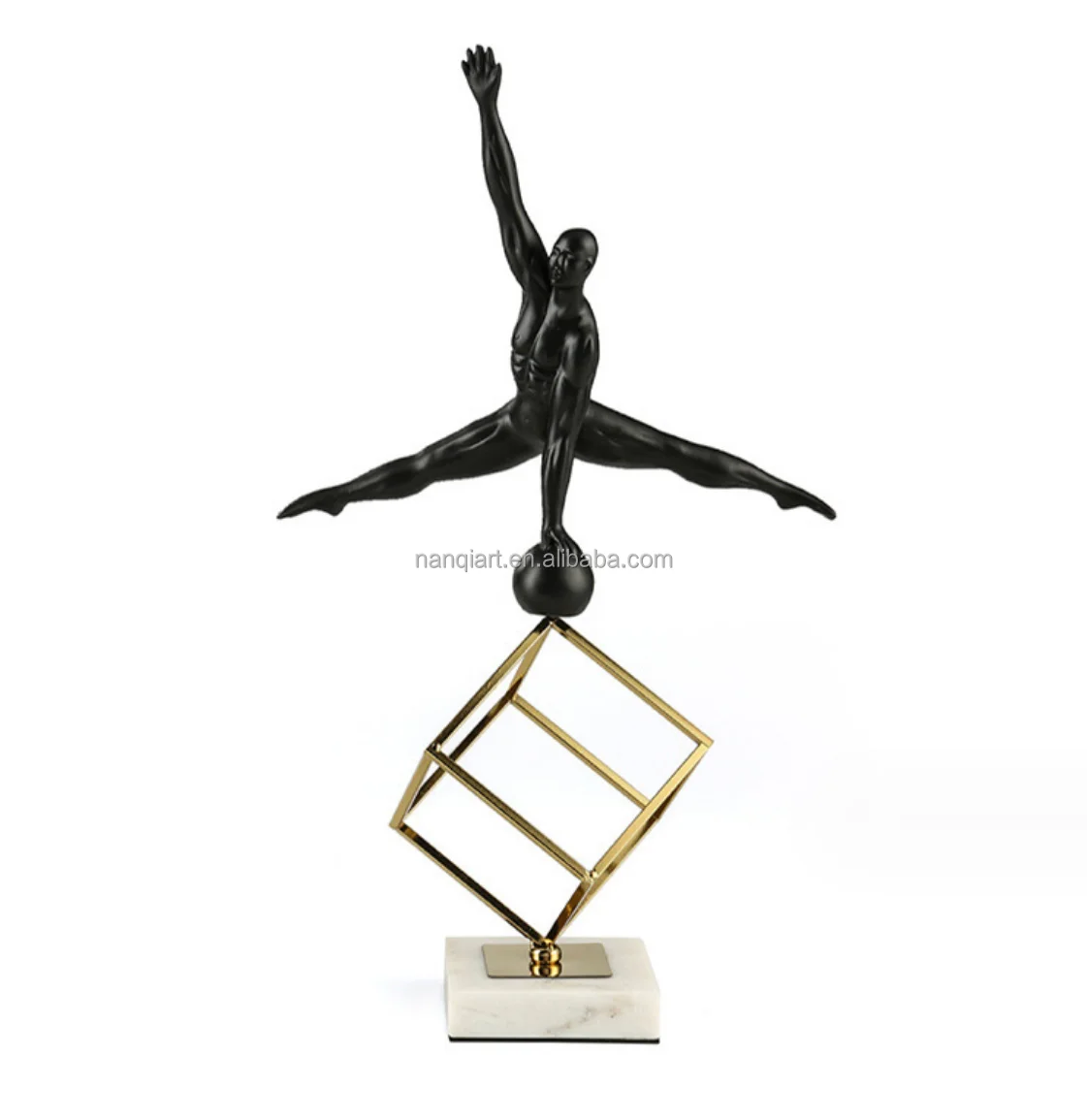 Wholesale Cheap Hand Made High Quality Metal Resin Crafts Figures Statues Creative Home Decor Ornament Abstract Character Models