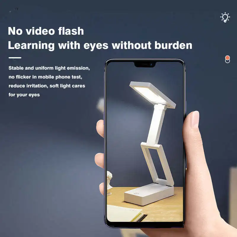Best Selling Rechargeable Eye LED Desk Lamp | Stepless Dimming for Office, Study, and Reading