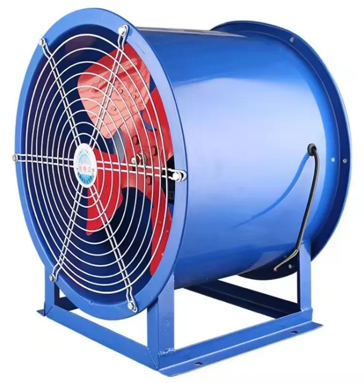 Blue Practical Custom Logo Stainless Steel Motor Fan Low Noise Axial Flow Fan