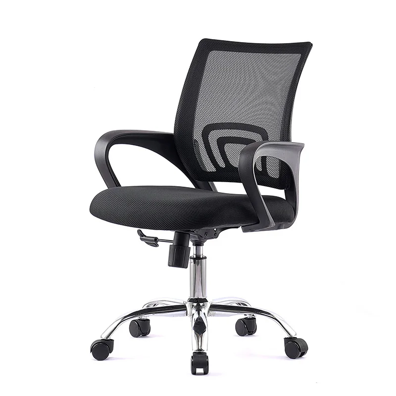 Foashan Factory Custom Logo Office chair computer task mesh office fix armrest office visitor chair without wheel