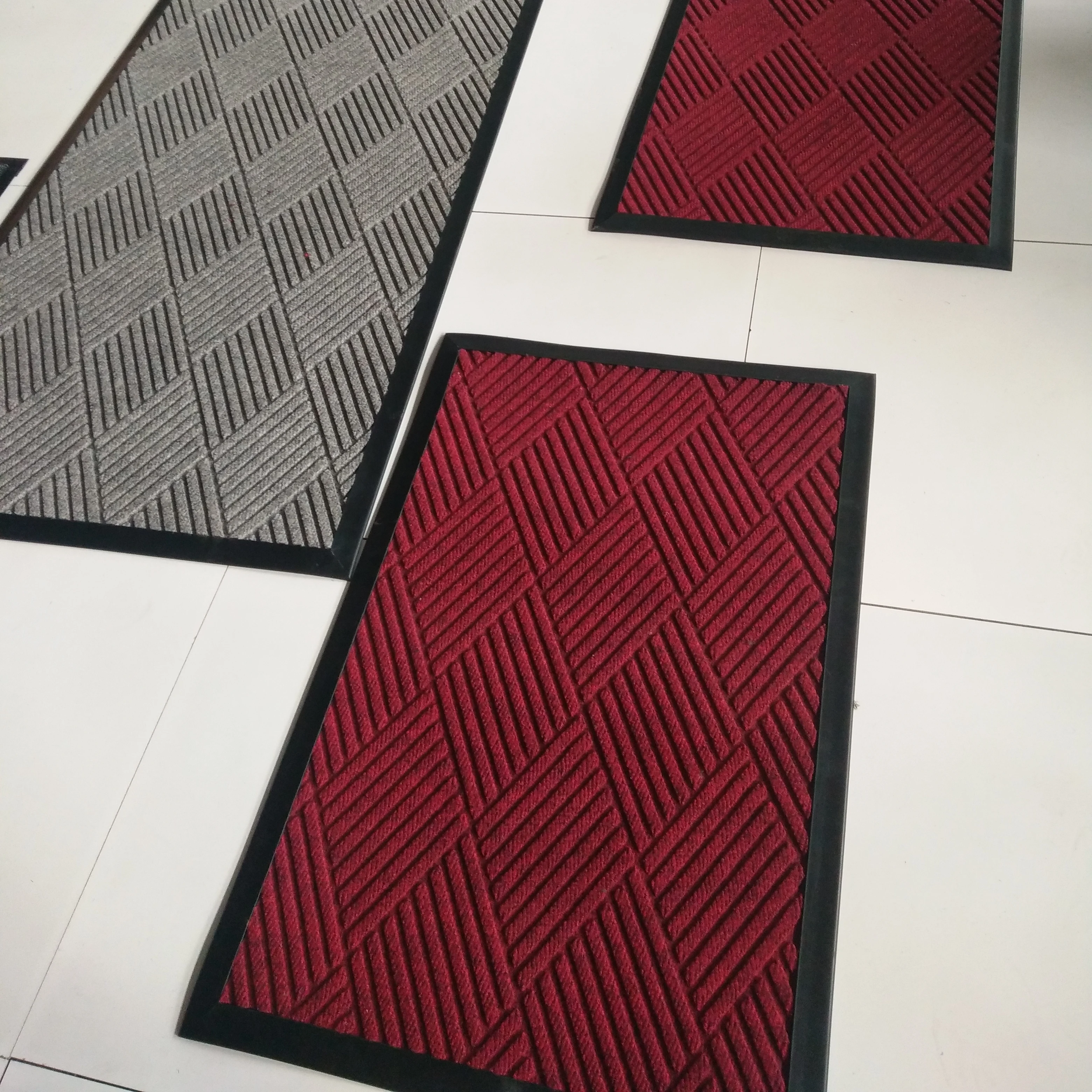 Heavy duty Anti Slip Rubber Backing PP Material Indoor Outdoor Doormat embossed floor door mat