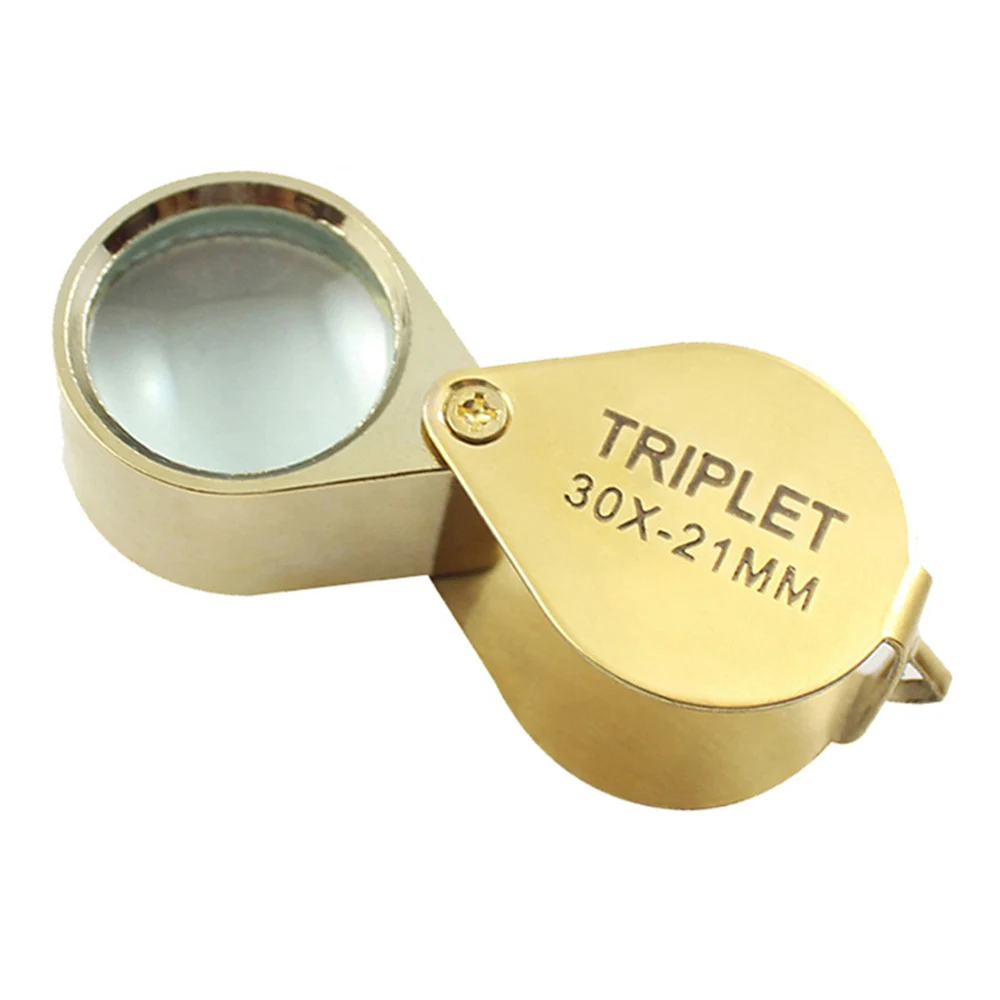 Golden 30x 21mm Jewelers Eye Loupe Magnifier Magnifying glass