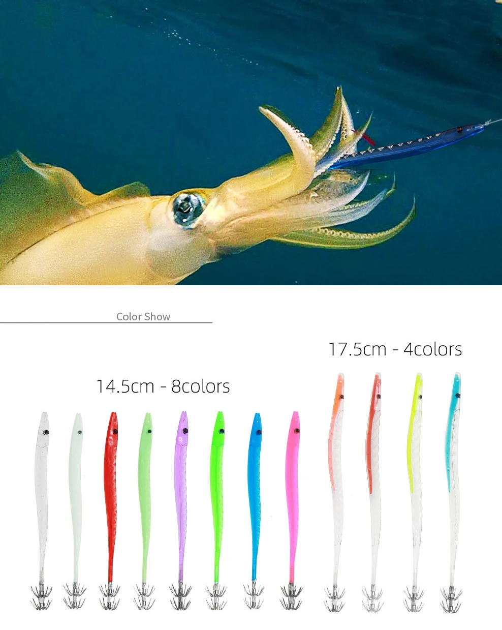 South Korea Hot Sale ABS Artificial Wood Shrimp Mantis Bait Plastic Ribbed Fish EGI Squid Hook Fixture for Catfish Fishing Lakes