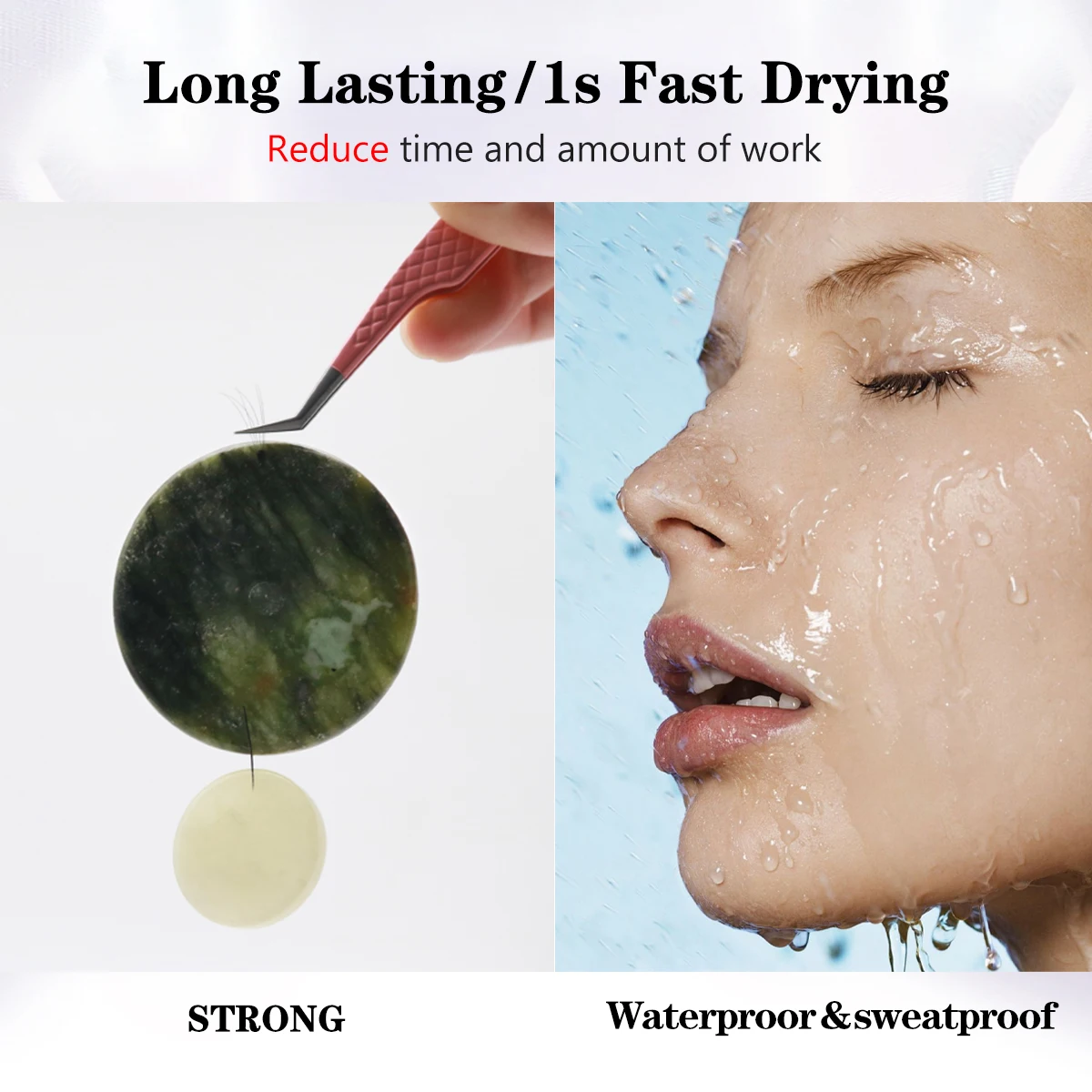 OEM Professional Glue Factory MSDS Certified  Eyelash Adhesive Sensitive Skin Friendly Eyelash Glue 0.5s Fast Dry  Expert Glue