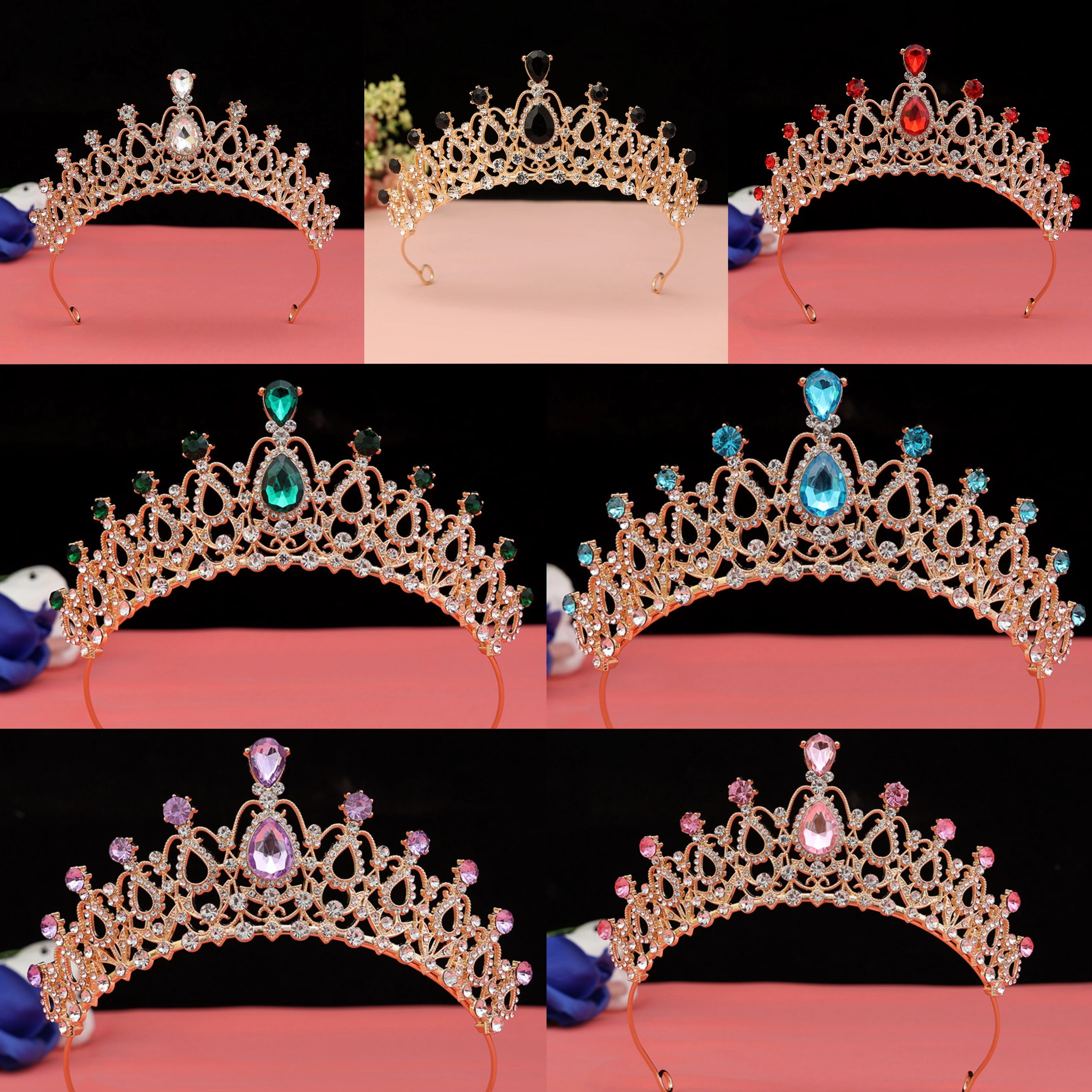 Latest Promotion Price Premium Latest Design Luxury Grand Wedding Silver Gilt Zircon Bride Crown for Queen