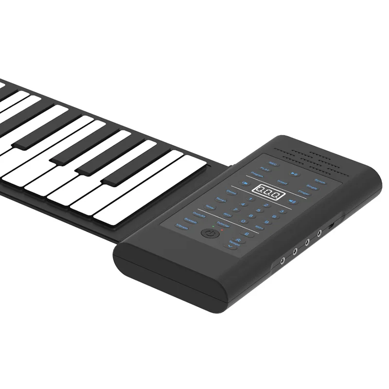 61 Keys Flexible Piano Roll Up Soft Electronic Foldable Keyboard Synthesizer With MIDI Out easy to carry away