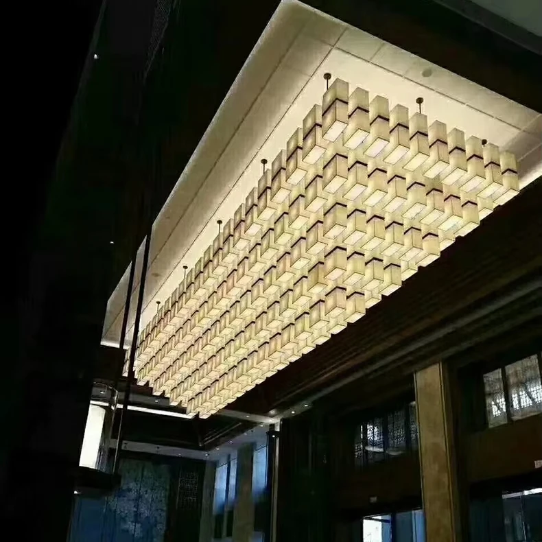 Индивидуальные мраморные люстры в лобби холле отеля гостиная настраиваемые подвесные светильники проектные лампы